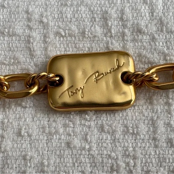 Tory Burch Roxanne Gold Logo Chain Bracelet - Picture 4 of 5